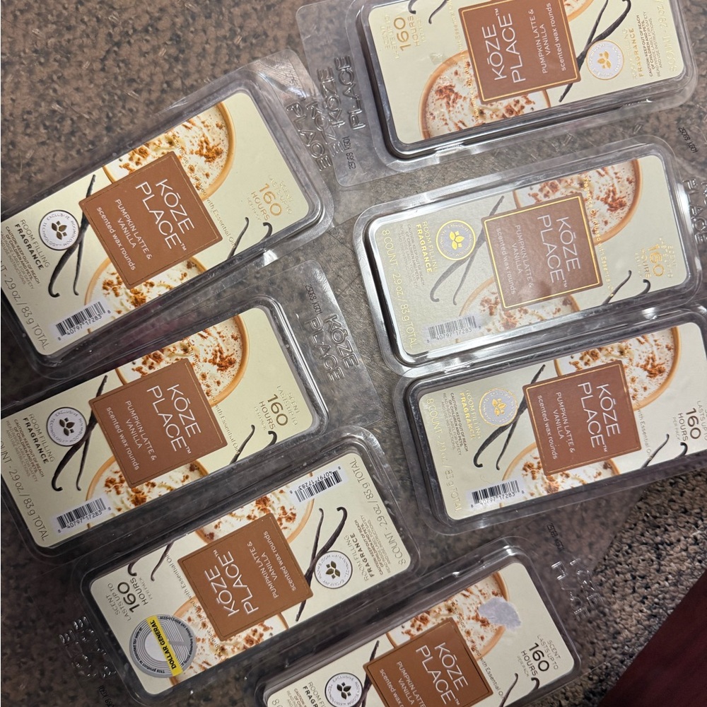 Koze Place Pumpkin Latte & Vanilla Wax Melts With Room Filling Fragrance 7 packs